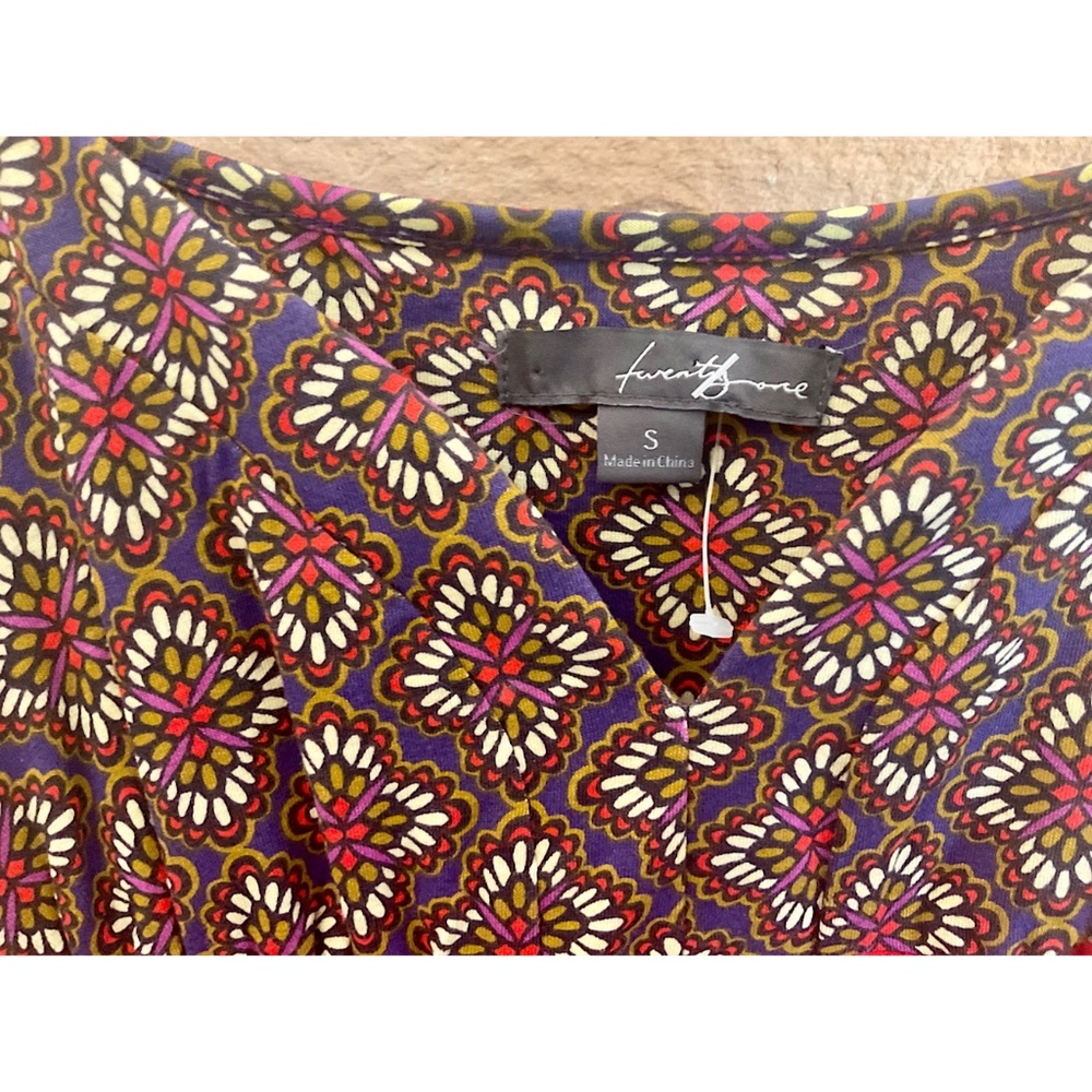 Forever 21 Boho Maxi Dress Red Purple Paisley - Picture 5 of 7